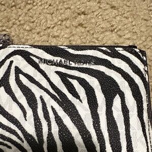 Michael Kors Black and White Animal Print Wallet